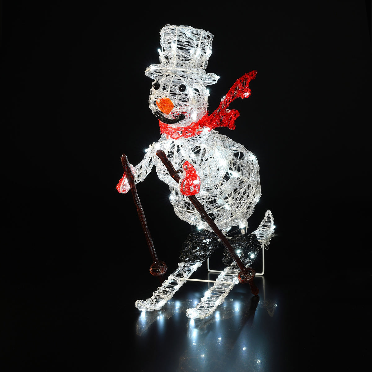 Noma 50cm Acrylic Skiing Snowman