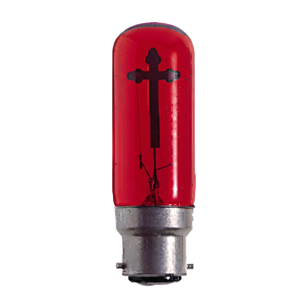 Cruciform Sacred Heart Bulb Red B22