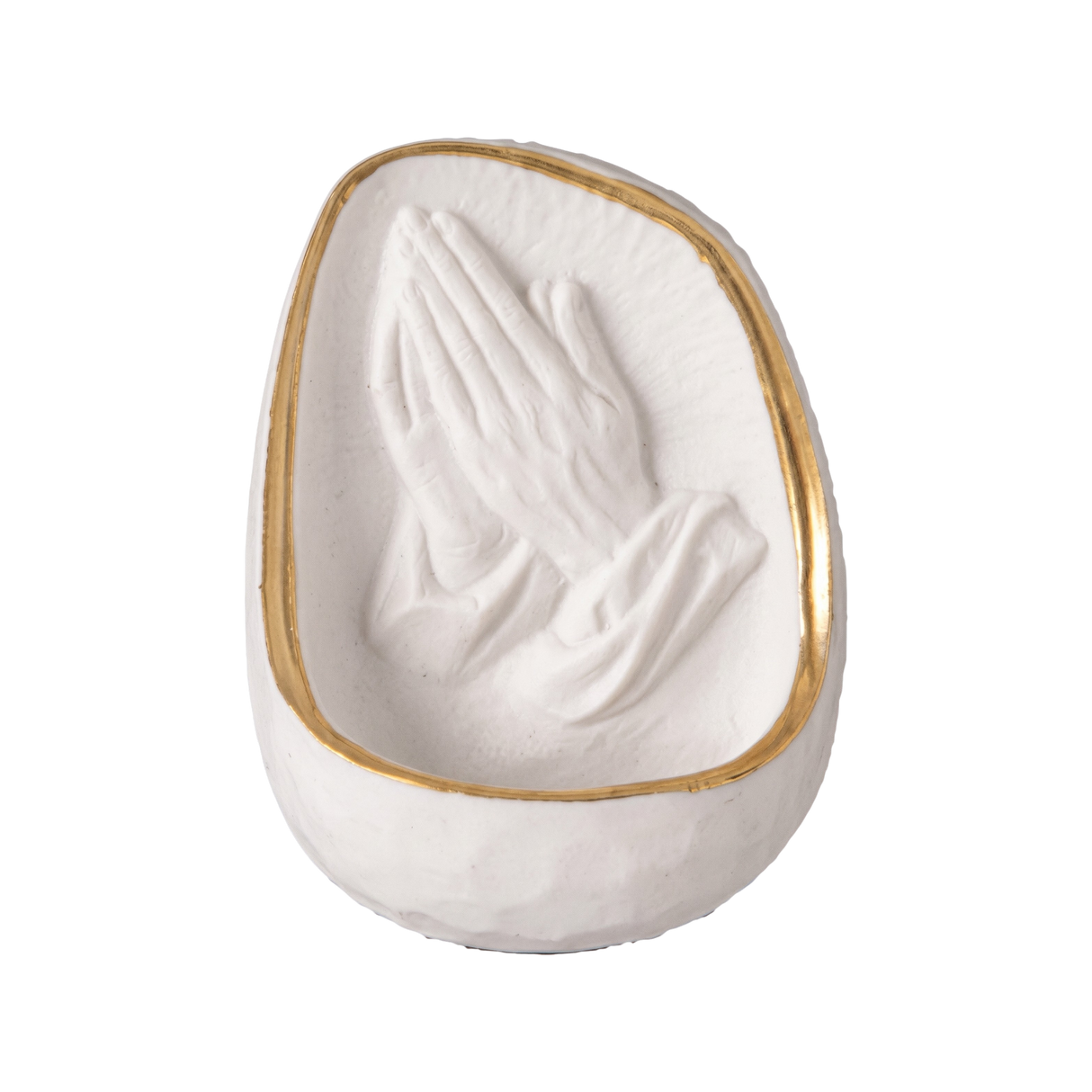 Holy Water Font Praying Hands Resin 4.5 Inch