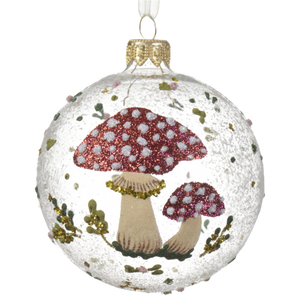 Glas-Pilz-Kugel, durchsichtiges Finish