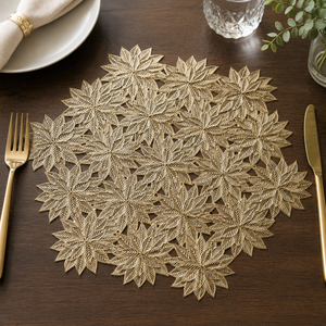 Gold Snowflake Cut Out Placemat