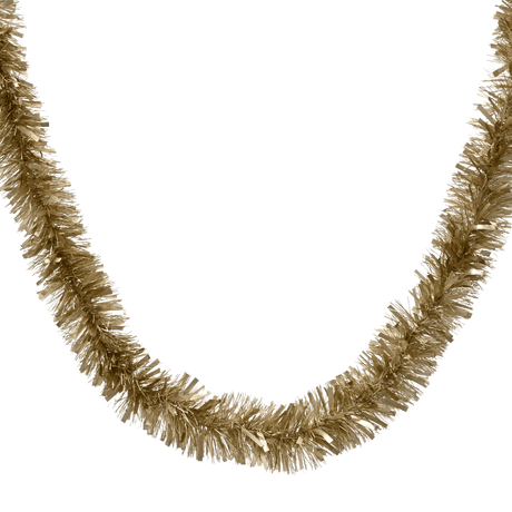 Pearl Gold Matte Tinsel Garland - XMAS RIBBON TINSEL - Beattys of Loughrea