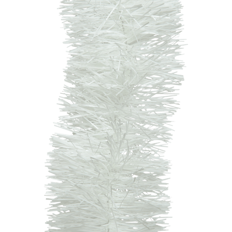 Winter White Shiny Tinsel Garland - XMAS RIBBON TINSEL - Beattys of Loughrea