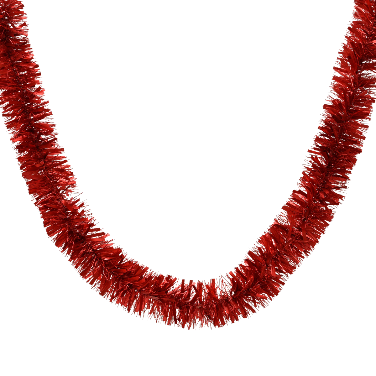 Christmas Red Matte Tinsel Garland