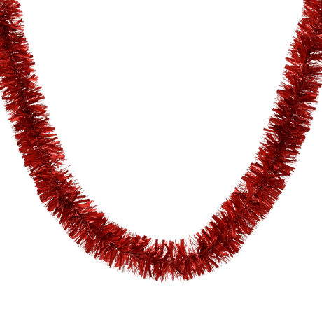 Christmas Red Matte Tinsel Garland - XMAS RIBBON TINSEL - Beattys of Loughrea