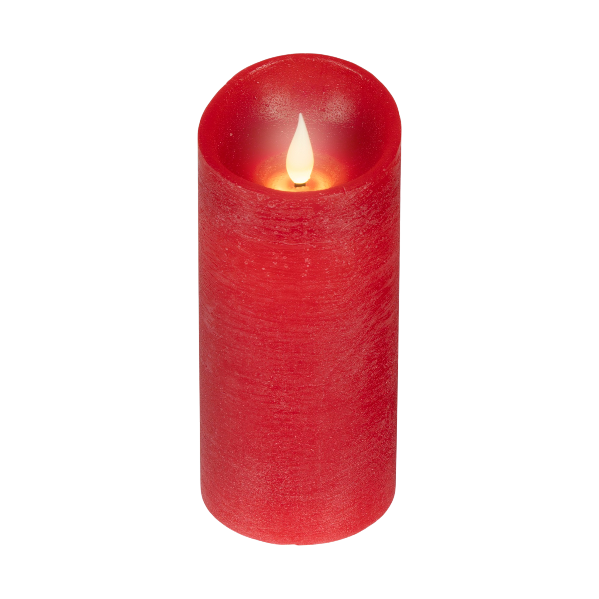 LED Realistic Waving Flame Candle Red 17cm