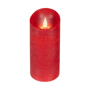 LED Realistic Waving Flame Candle Red 17cm