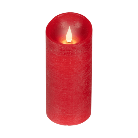 LED Realistic Waving Flame Candle Red 17cm - BATTERY LED CANDLES - Beattys of Loughrea