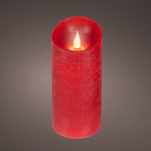 LED Realistic Waving Flame Candle Red 17cm