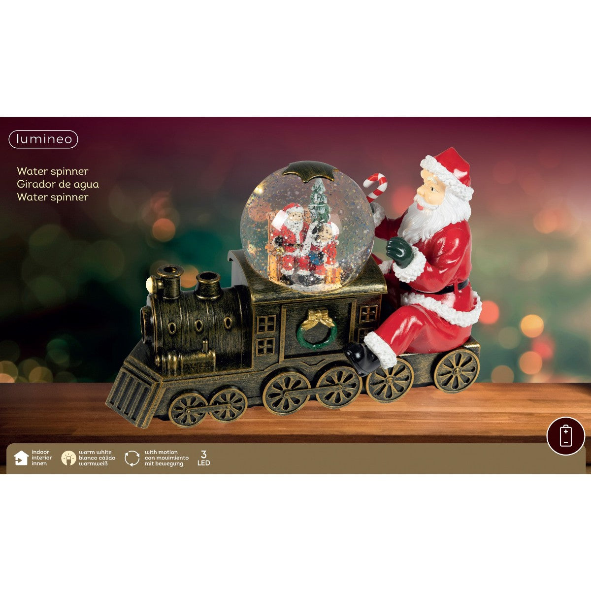 LED Wasserspinner Weihnachtszug Dekoration 31,6 cm