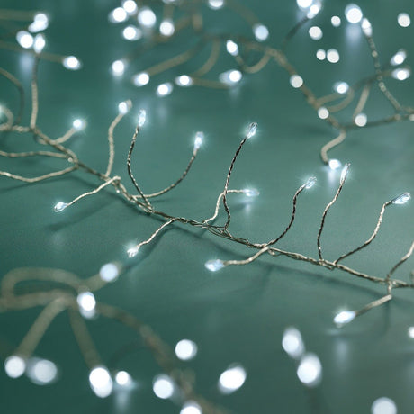 480 LED Compact Twinkle Micro String Lights Cool White 6m - XMAS BATTERY OPERATED LIGHTS - Beattys of Loughrea