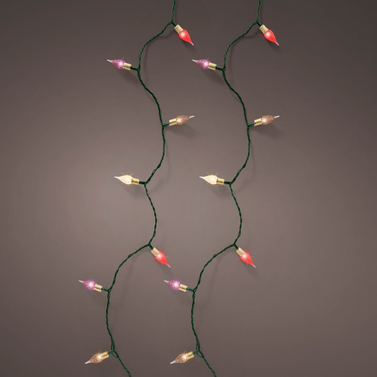120 LED Lichterkette im Vintage-Stil, mehrfarbig, 12 m