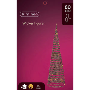 LED Wicker Cone Tree Light Classic Warm 60cm