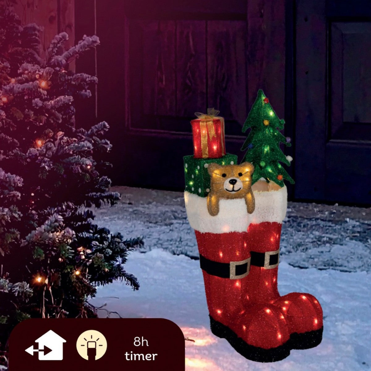 LED Santa’s Boot Christmas Decoration 67cm