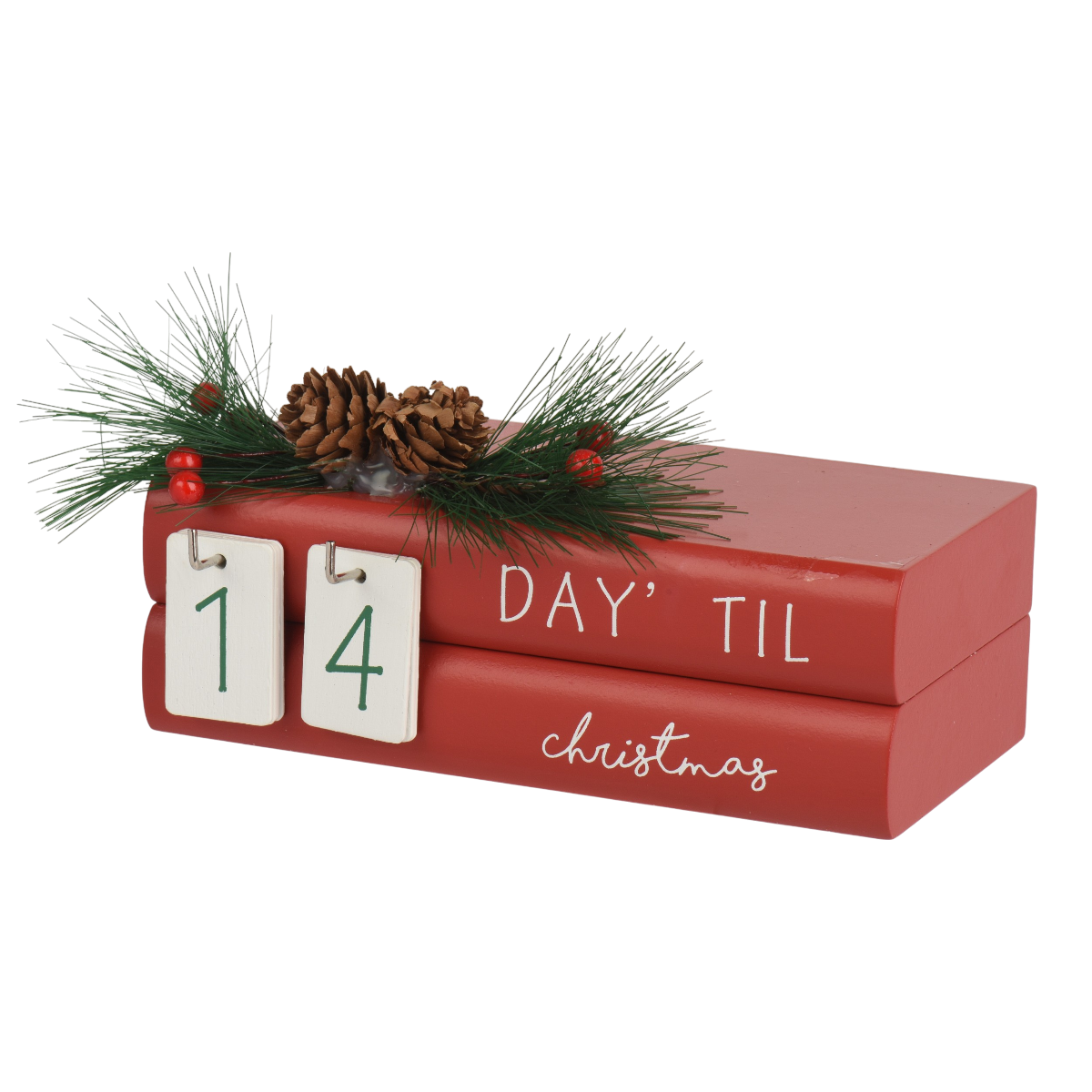 Christmas Countdown Advent Book Decoration 18.5cm