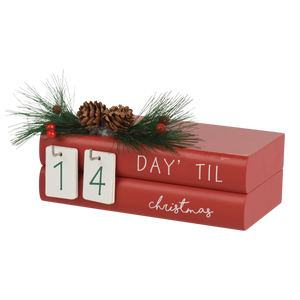 Christmas Countdown Advent Book Decoration 18.5cm