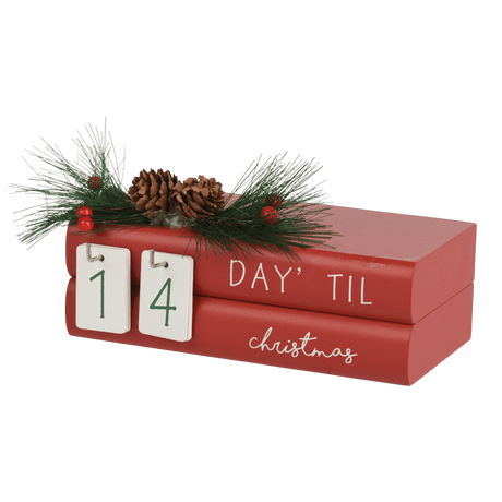 Christmas Countdown Advent Book Decoration 18.5cm - XMAS ROOM DECORATION - LIGHT UP - Beattys of Loughrea