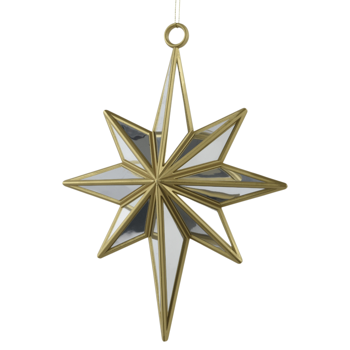 Hanging Gold Star Decoration 28cm