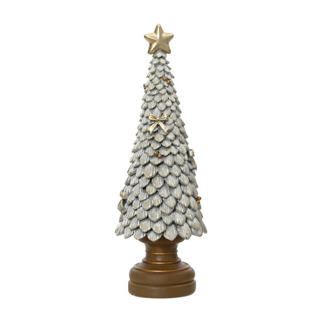 Silver Glitter Christmas Tree Decoration 36cm - XMAS ROOM DECORATION - LIGHT UP - Beattys of Loughrea