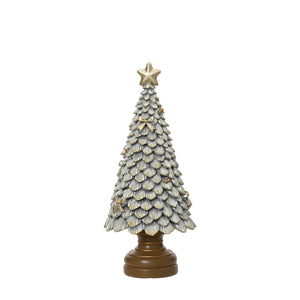 Silver Glitter Christmas Tree Decoration 23cm