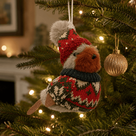 Hanging Robin Christmas Tree Decoration - XMAS HANGING DECOS - Beattys of Loughrea