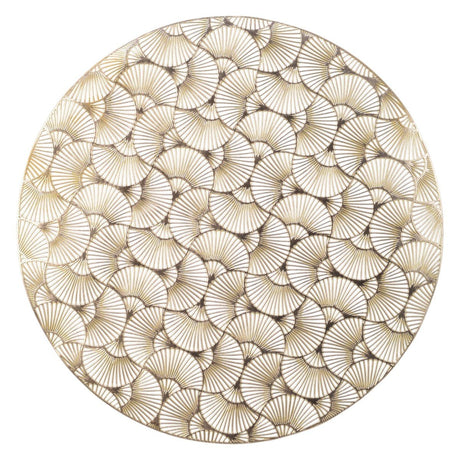 Gold Fan Design Cut-Out PVC Placemat 38cm - TABLEMATS/COASTERS - Beattys of Loughrea