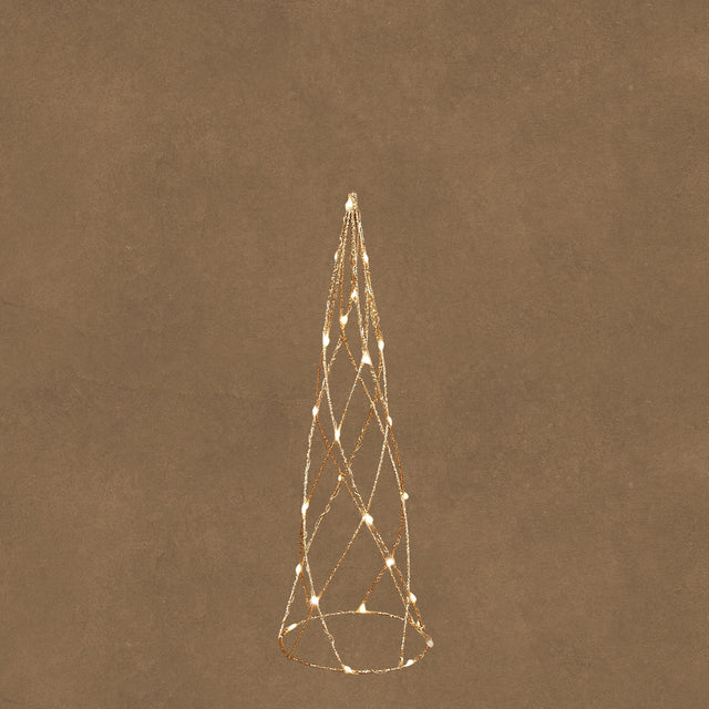 LED Champagne Cone Decoration with Timer 40cm