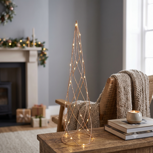 LED Champagne Cone Decoration with Timer 60cm