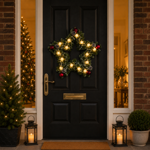 Kaprun LED Star Wreath Battery Operated with Timer 60cm