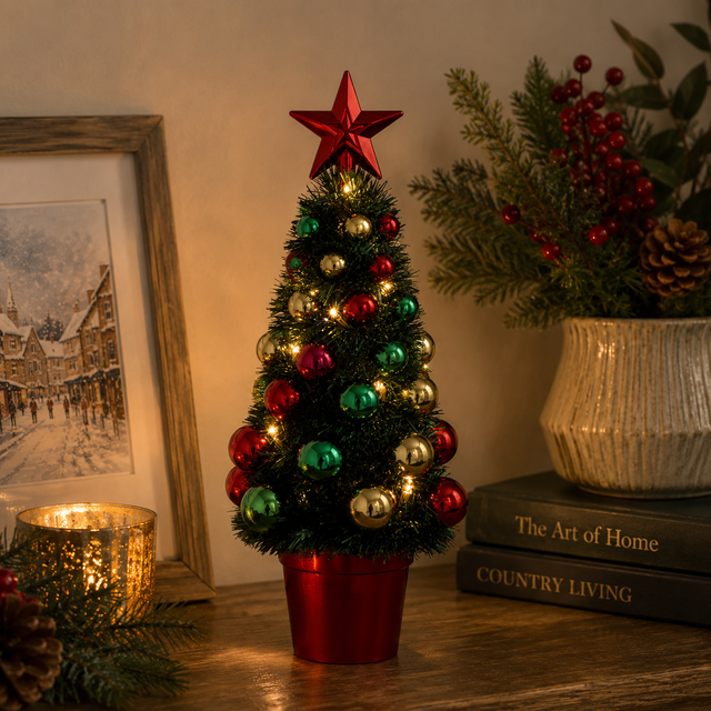 LED Mini Christmas Tree Battery Operated 29cm
