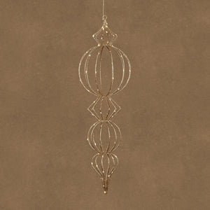 LED Champagne Hanging Finial Battery Operated with Timer 80cm