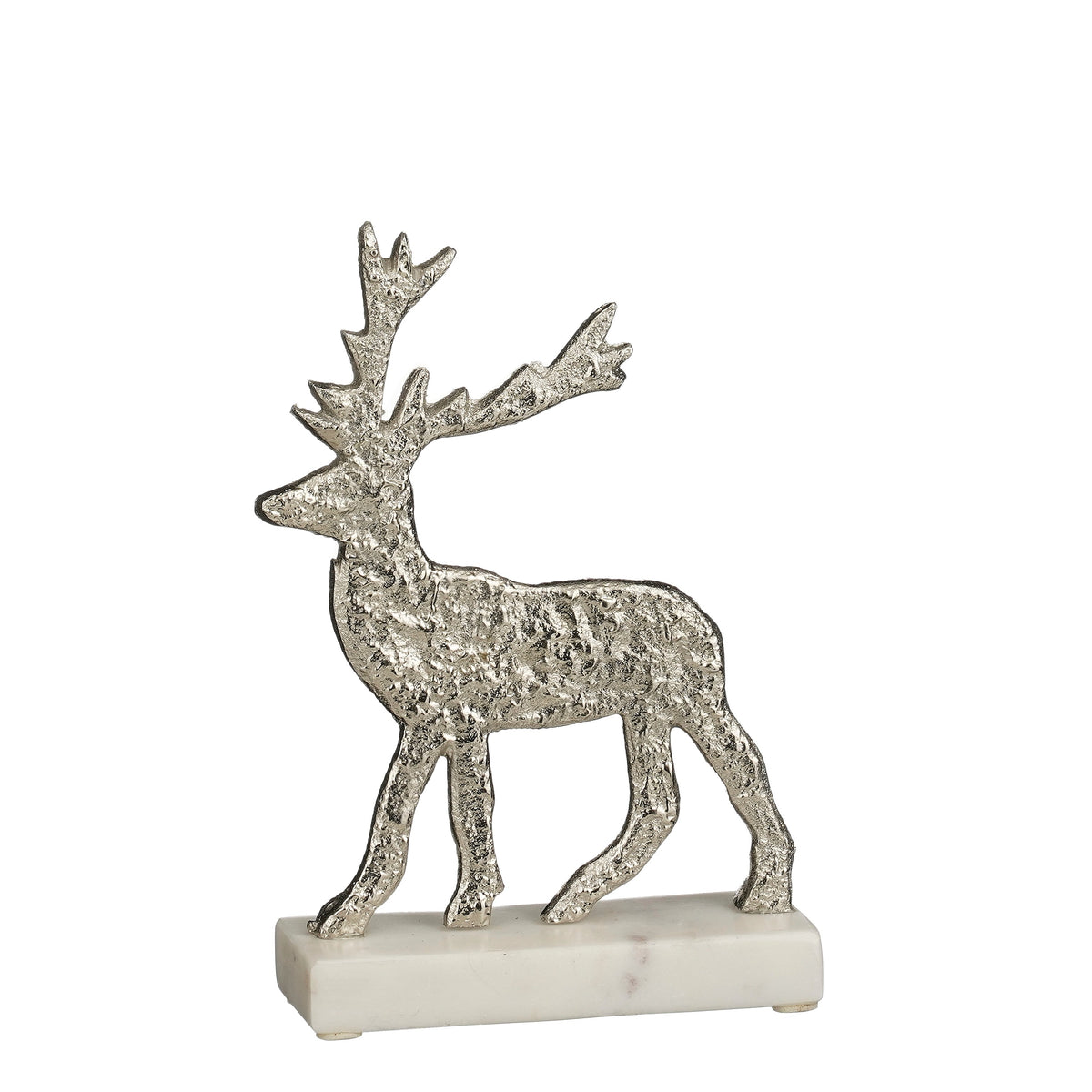 Standing Silver Reindeer Ornament 28cm