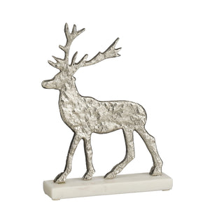 Standing Silver Reindeer Ornament 23cm