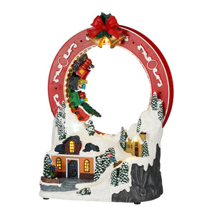 Winter Scenery with Moving Train Battery Operated 27cm