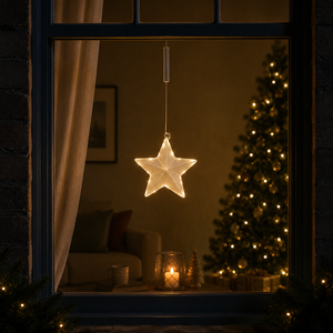 LED Star Hanging Decoration Battery Powered 17.5cm