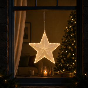 LED Star Hanging Decoration Battery Powered 38.5cm