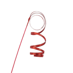 Glitter Curl Spray Pick Red 48cm