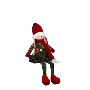 Christmas Girl Dangle Decoration Red 41cm