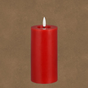 LED Candle Red Battery Operated with Timer 15cm
