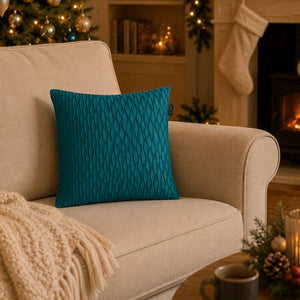 Facetto Cushion Turquoise 45cm - XMAS MISCELLANEOUS - Beattys of Loughrea