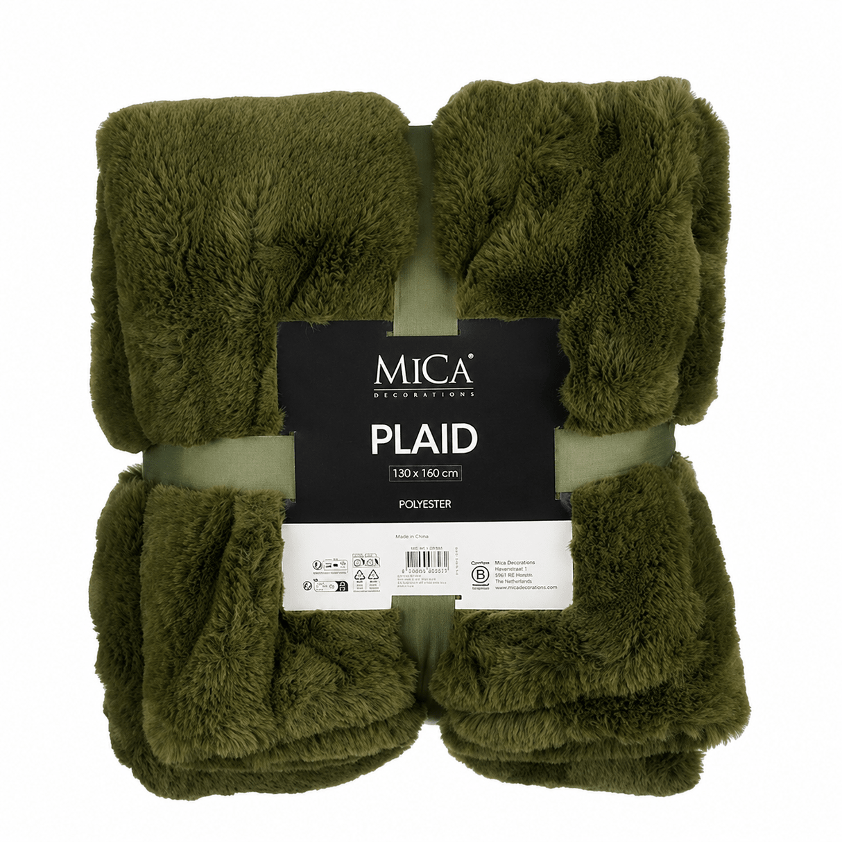 Alaska Fleece Throw Dark Green 160cm x 130cm - XMAS SOFT DECOS - Beattys of Loughrea