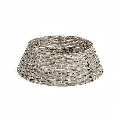 Premier Grey Rattan Effect Christmas Tree Skirt 65cm