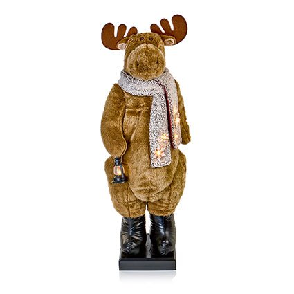 Premier Animated Lit Musical Reindeer with Motion Sensor 1.5m - XMAS ROOM DECORATION - LIGHT UP - Beattys of Loughrea