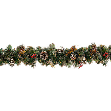 Premier Gold Dressed Christmas Garland 1.8m