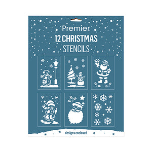 Premier Christmas Stencil Set – 12 Piece with 6 Designs