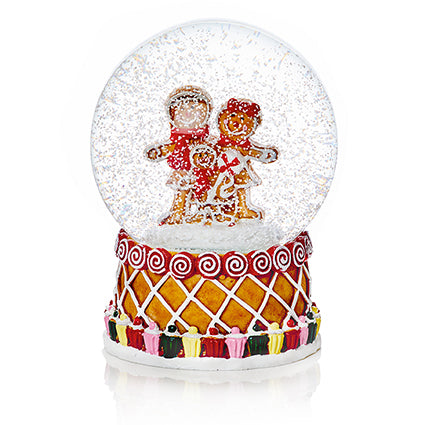 Premier Gingerbread Family Water Globe 80mm