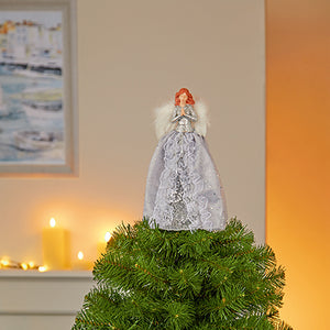 Premier Silver Angel Tree Topper 28cm