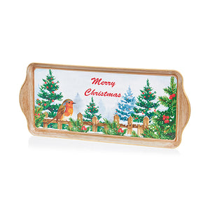 Premier Merry Christmas Robin Serving Tray 38.5cm