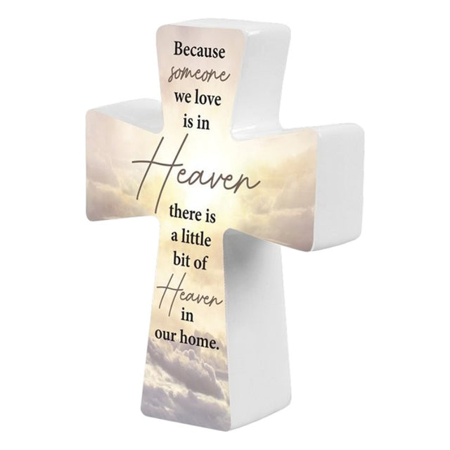 Porcelain Message Cross – Someone In Heaven