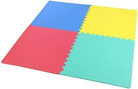 4Pk Eva Puzzle Mat Asst Colours 24" X 24" - JIGSAWS - Beattys of Loughrea